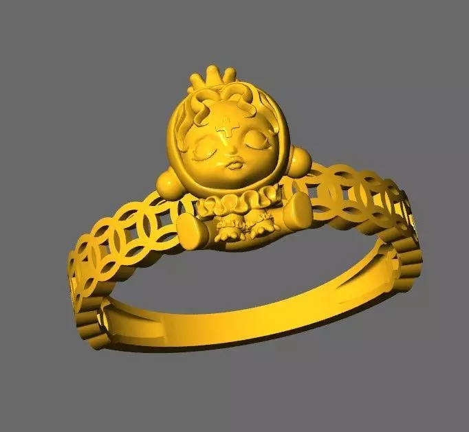 COIN RINGS LABUBU TOY CUTE N06 3D print model