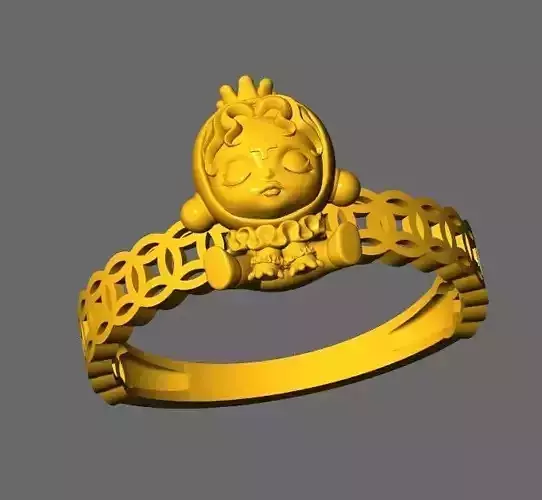 COIN RINGS LABUBU TOY CUTE N06