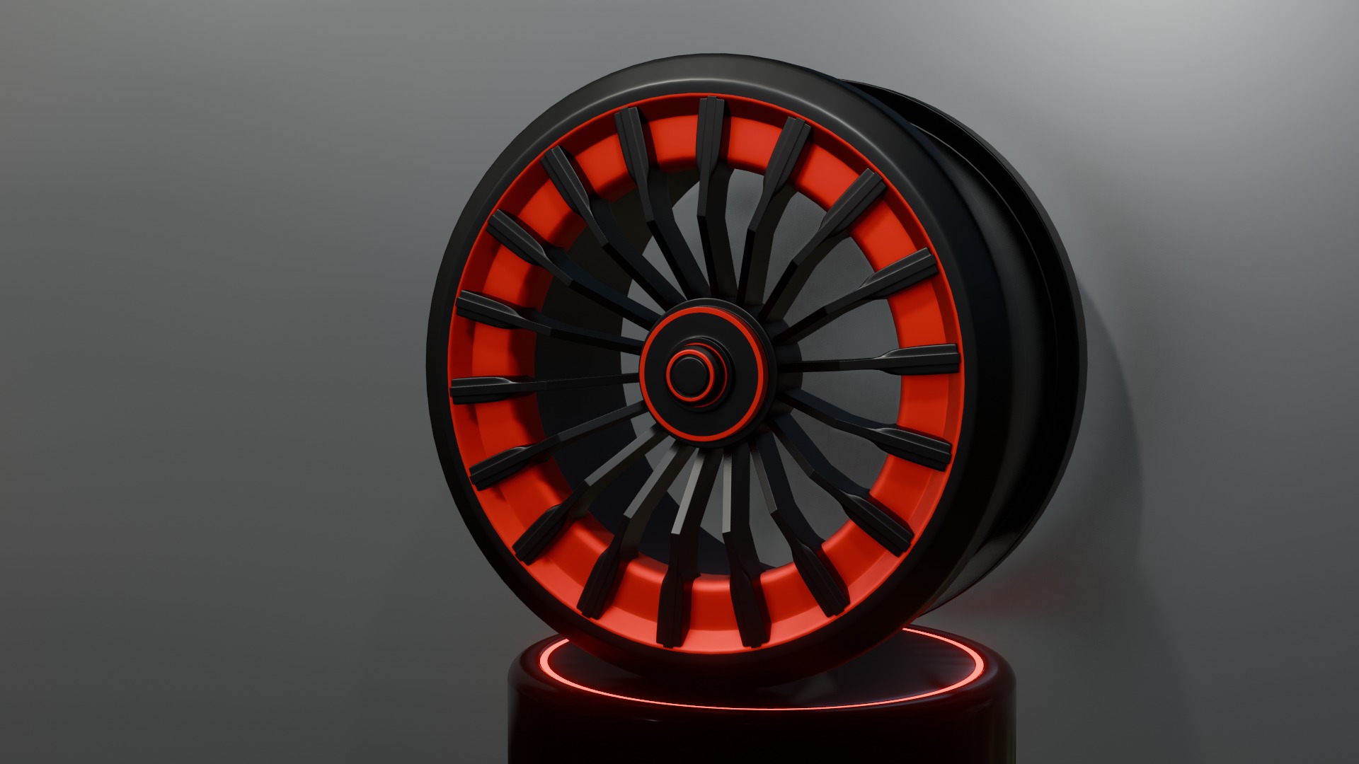 Black and red concept wheel 3D model_34