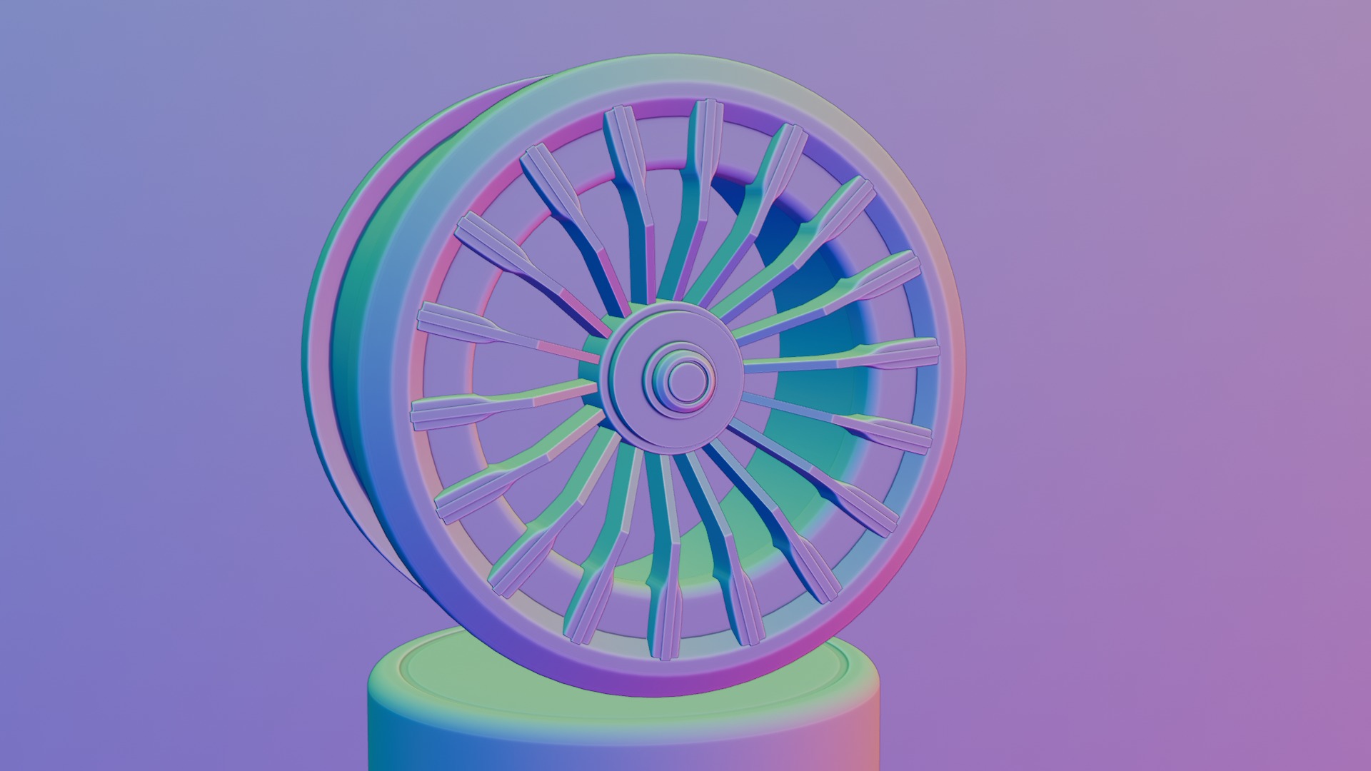 Black and red concept wheel 3D model_63