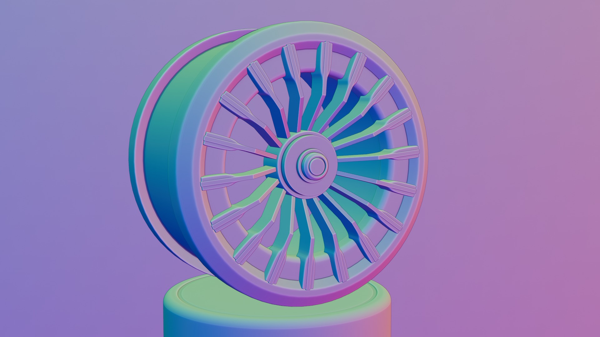 Black and red concept wheel 3D model_58