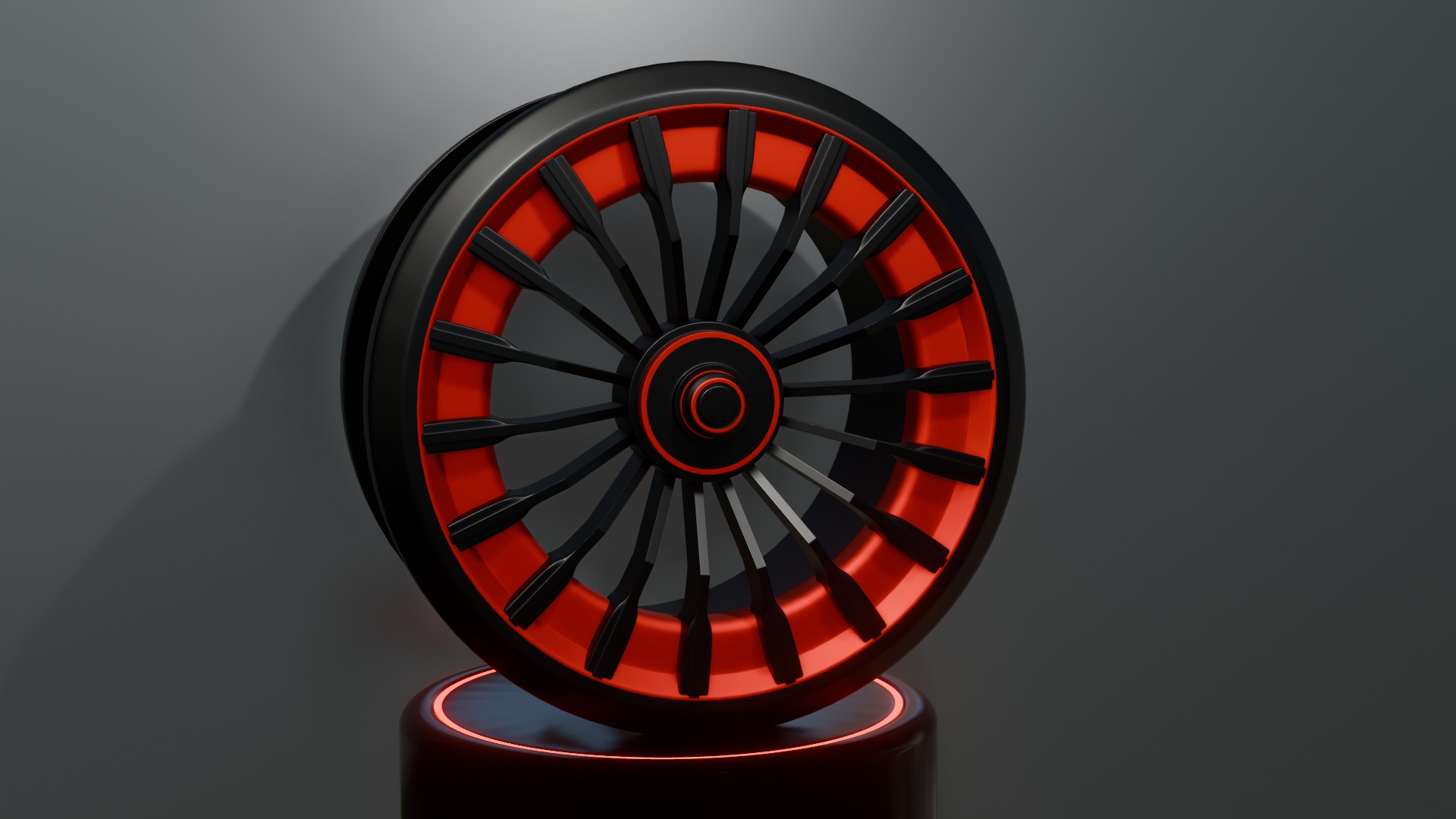 Black and red concept wheel 3D model_10