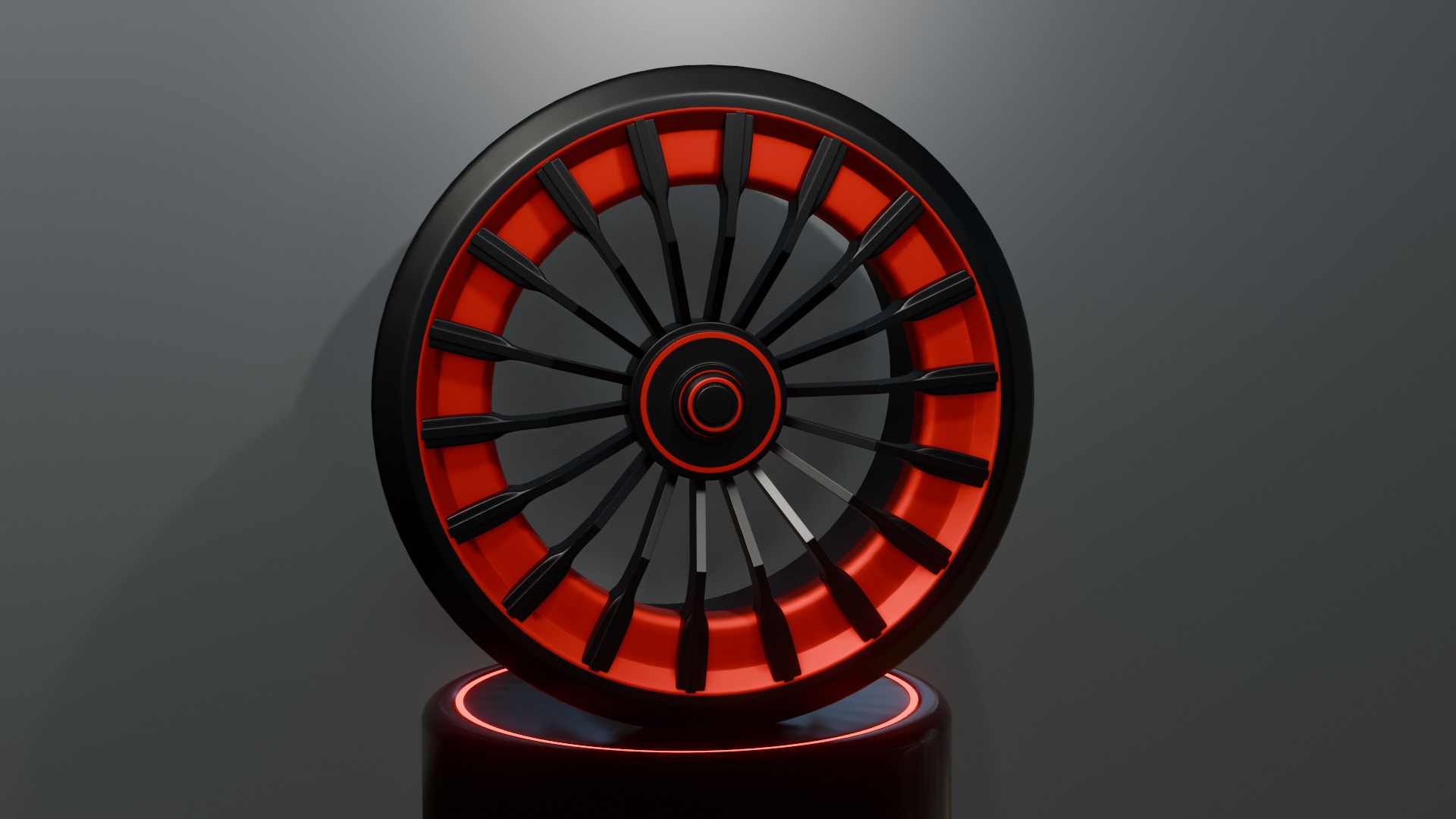 Black and red concept wheel 3D model_21