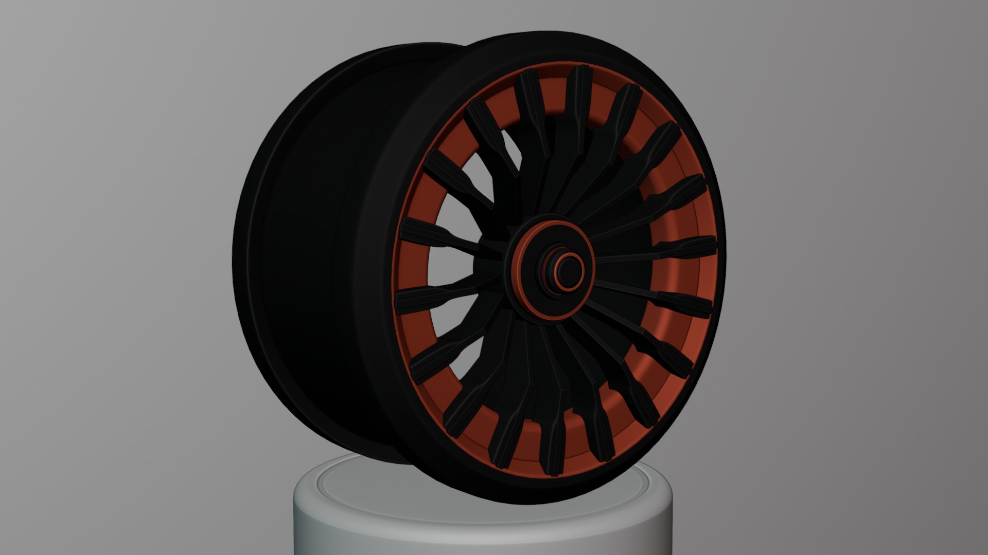Black and red concept wheel 3D model_40
