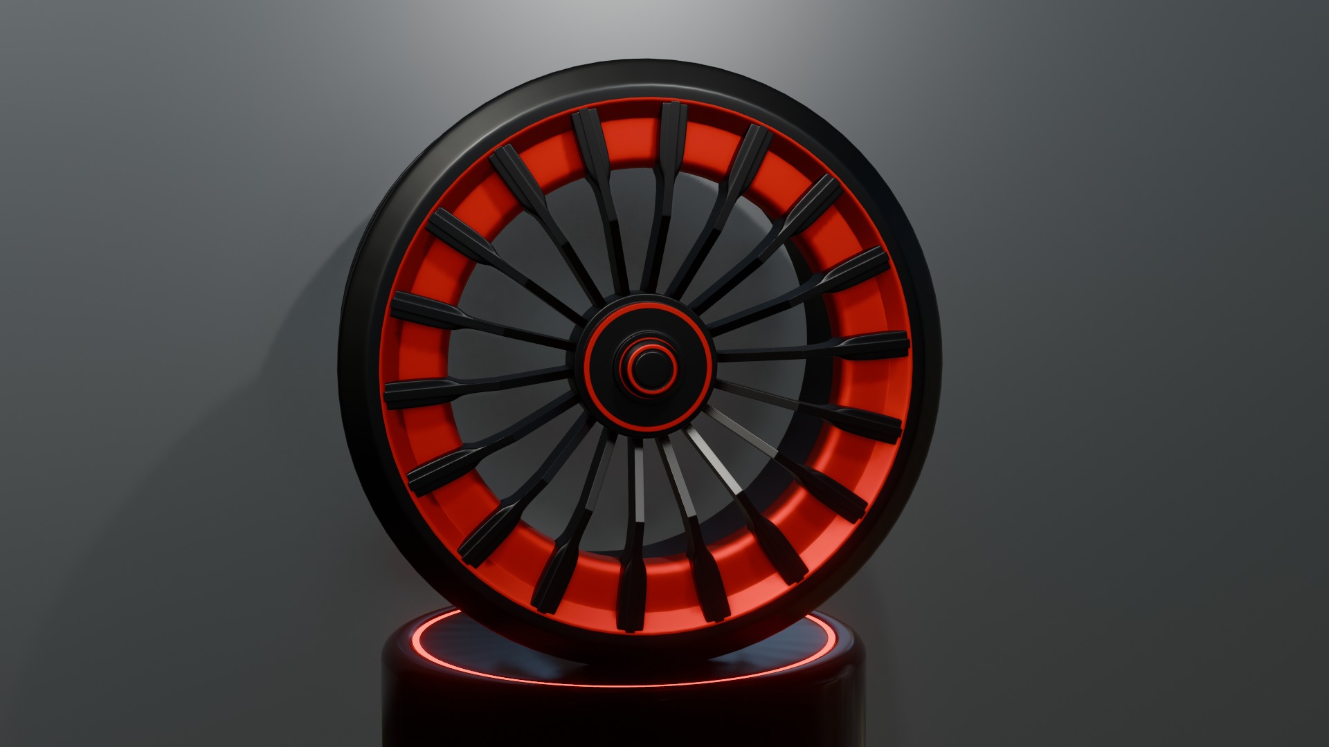 Black and red concept wheel 3D model_15