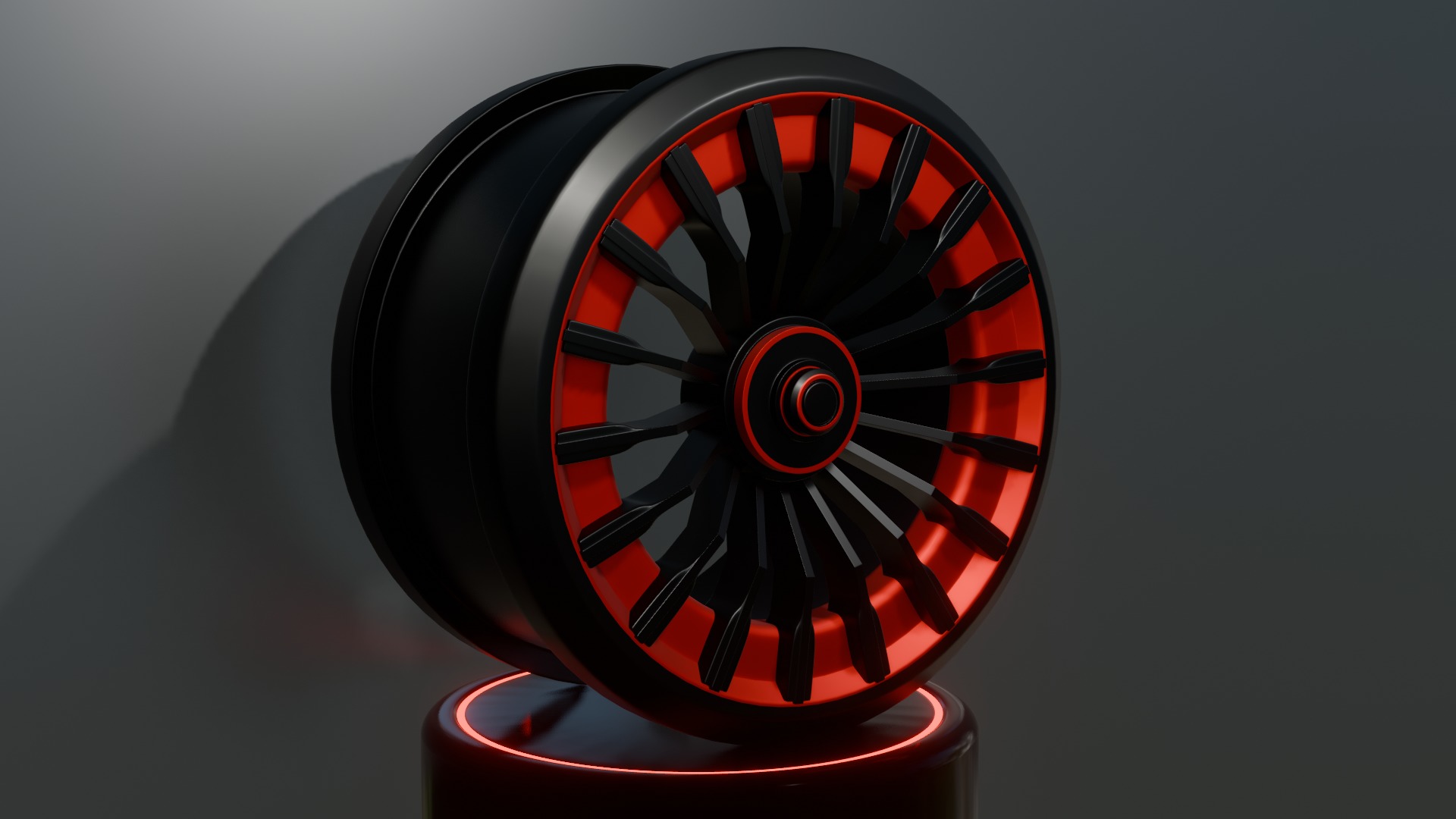 Black and red concept wheel 3D model_13