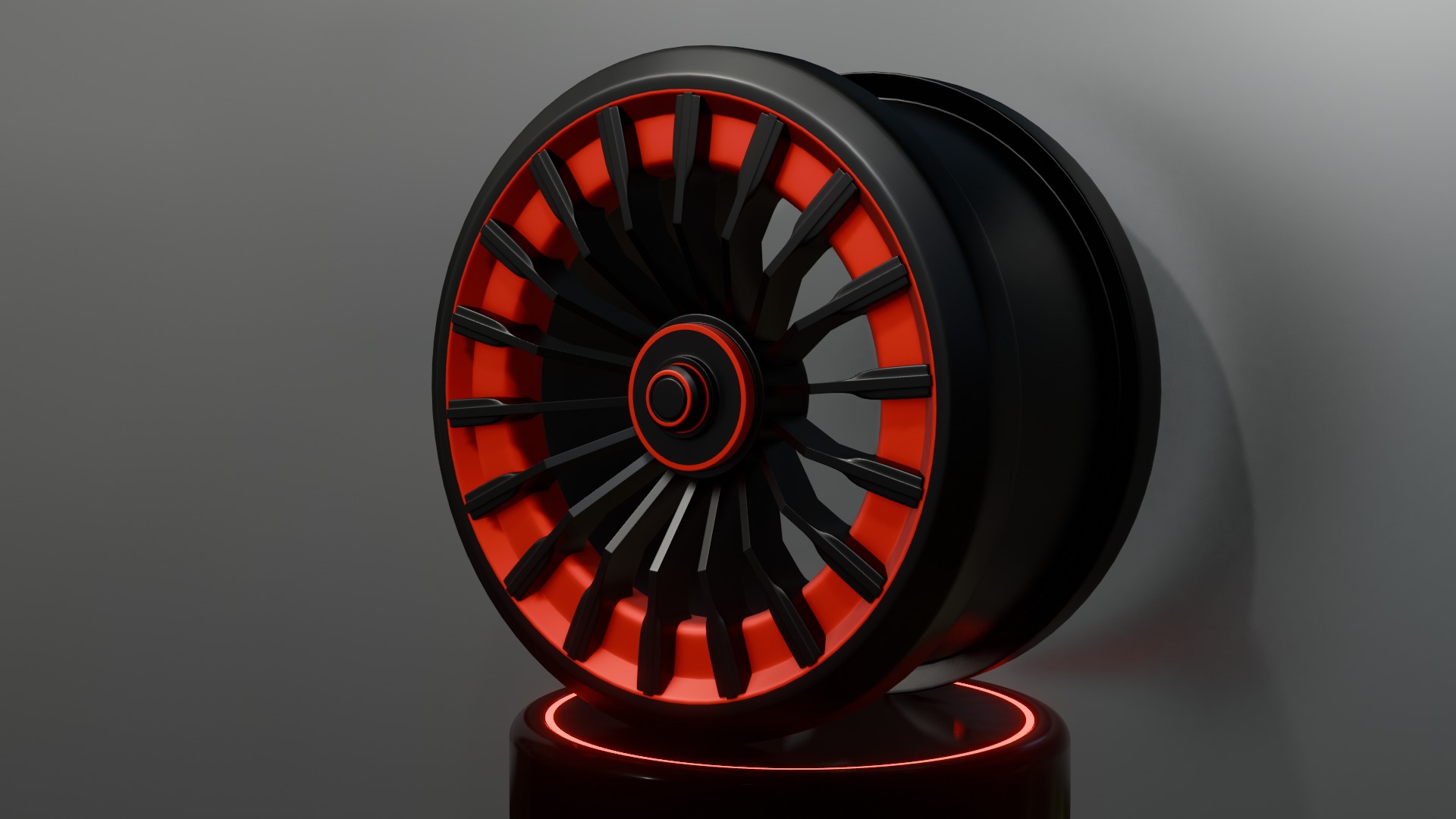 Black and red concept wheel 3D model_28
