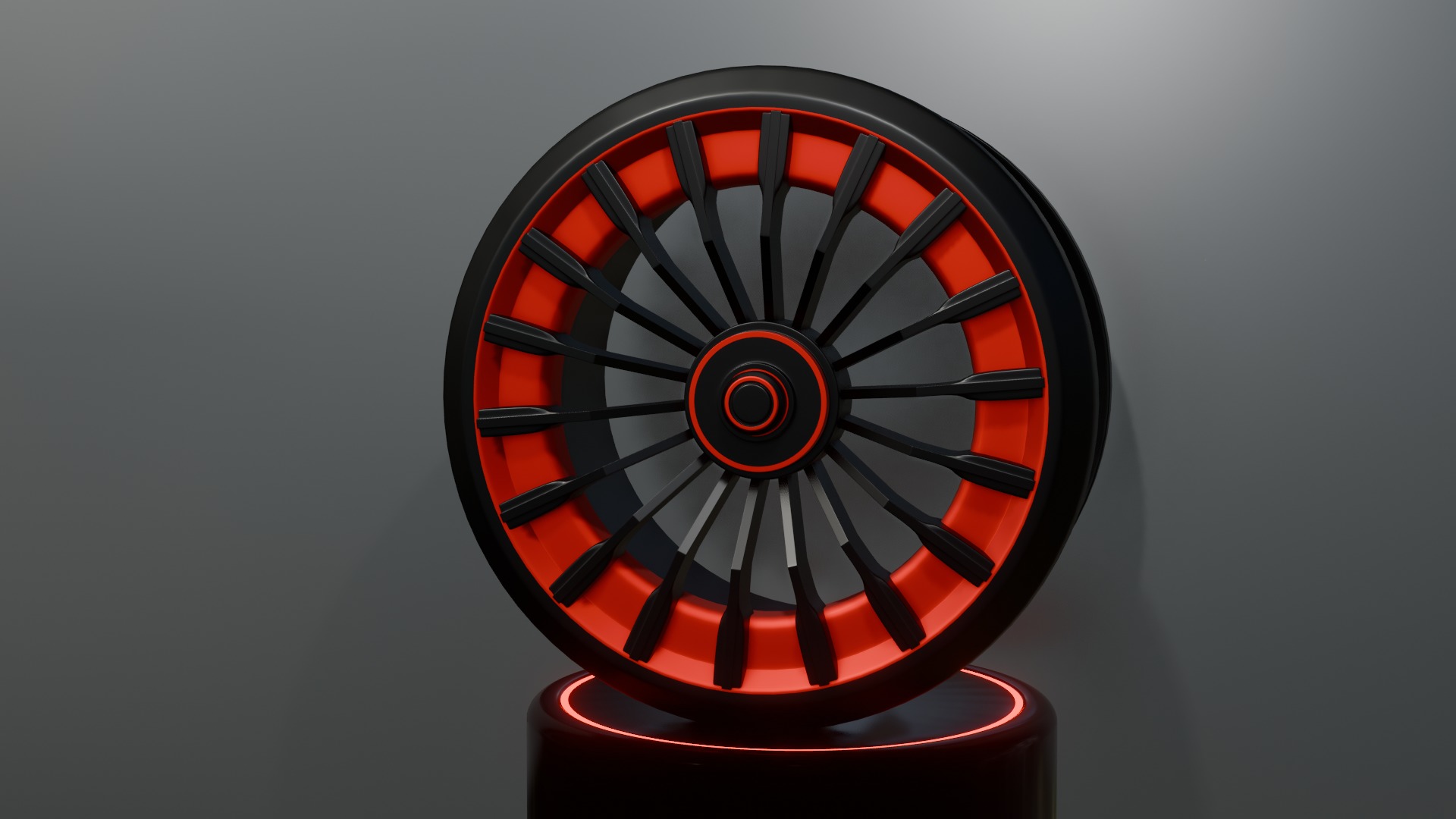 Black and red concept wheel 3D model_25