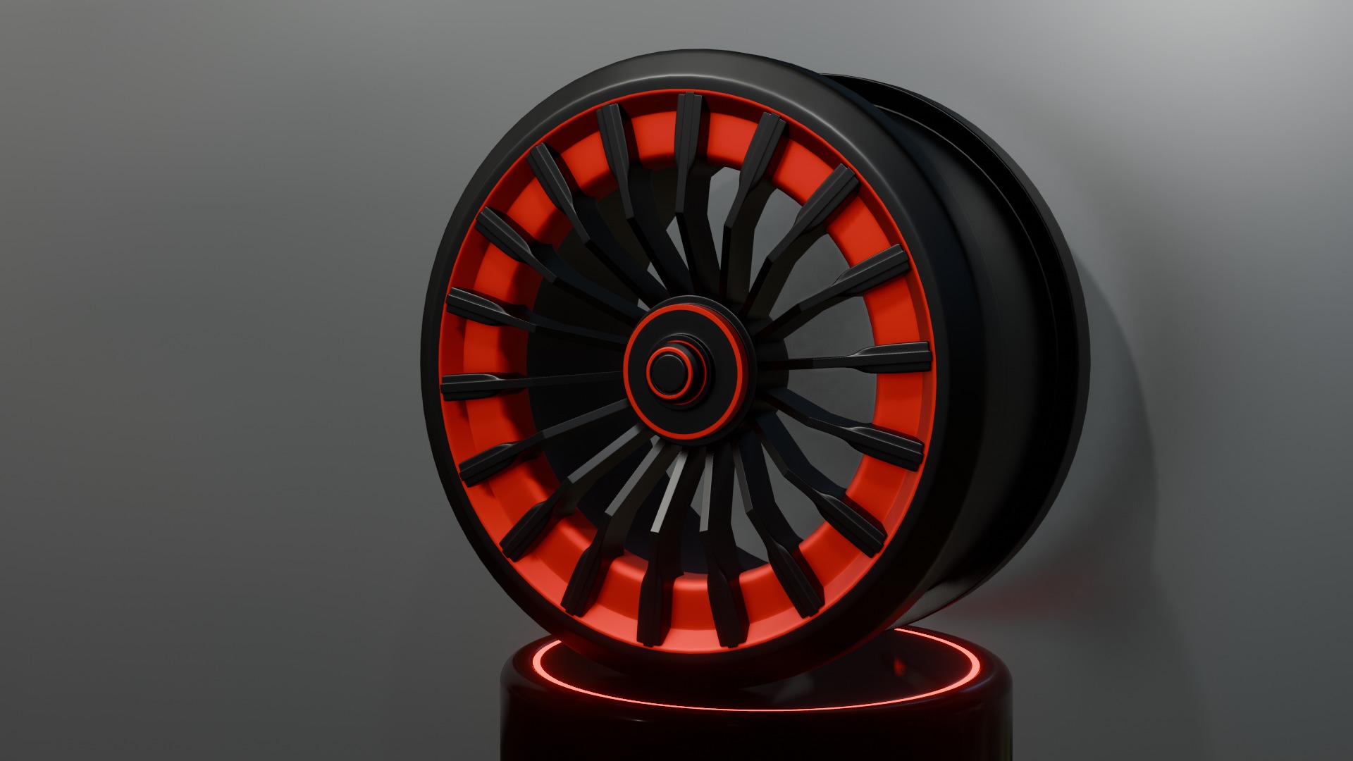 Black and red concept wheel 3D model_27