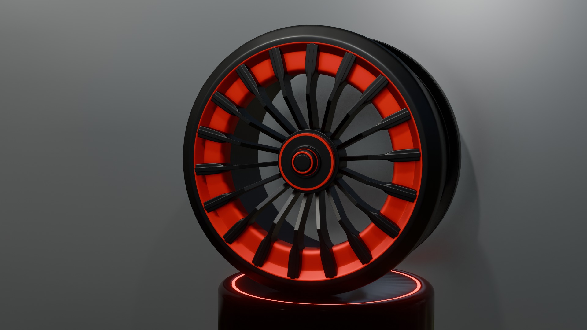 Black and red concept wheel 3D model_22