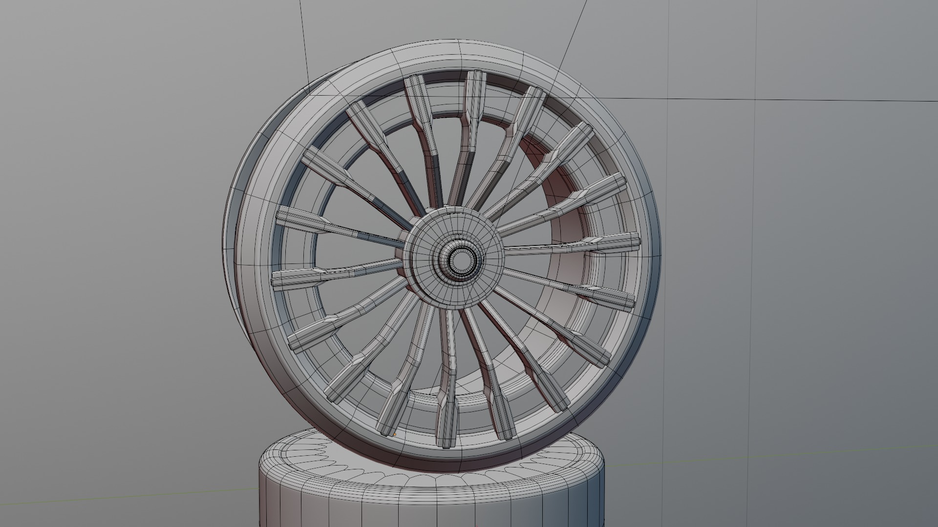 Black and red concept wheel 3D model_39