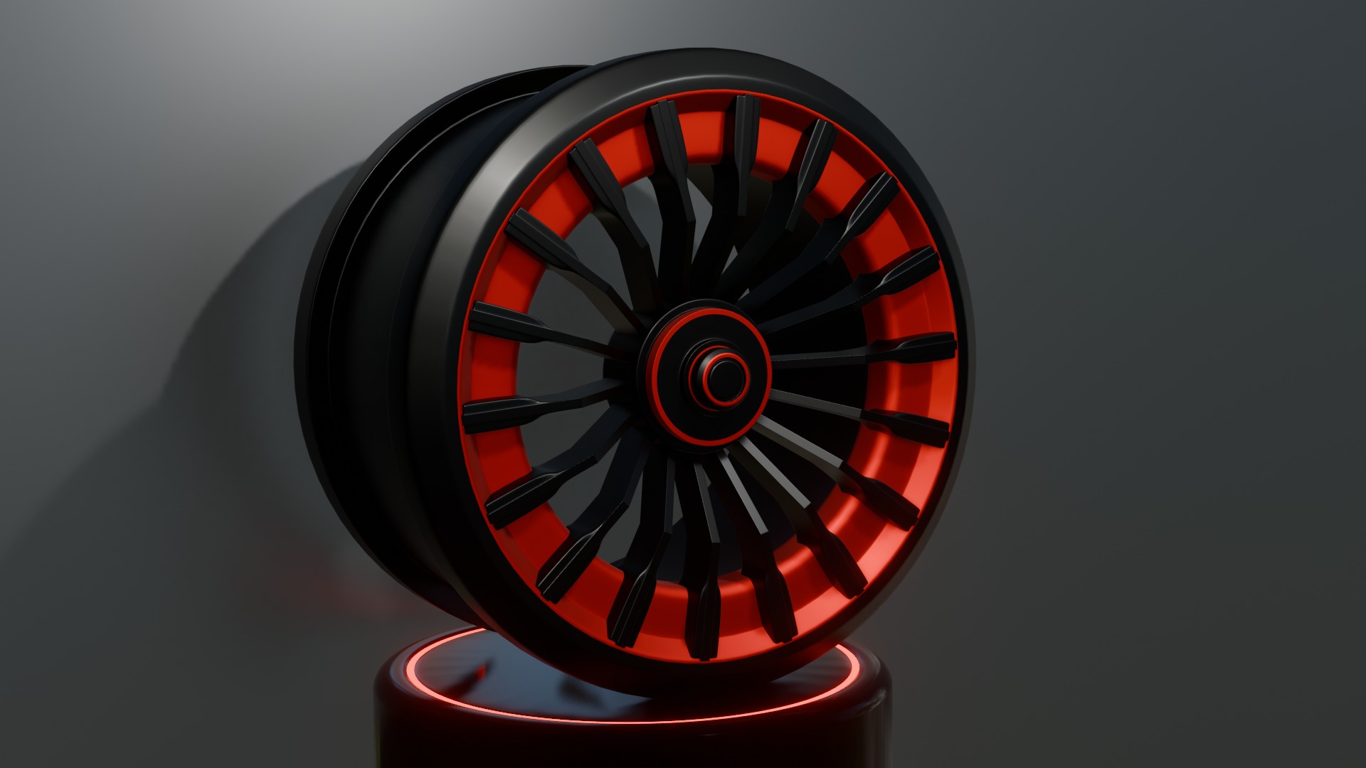 Black and red concept wheel 3D model_5