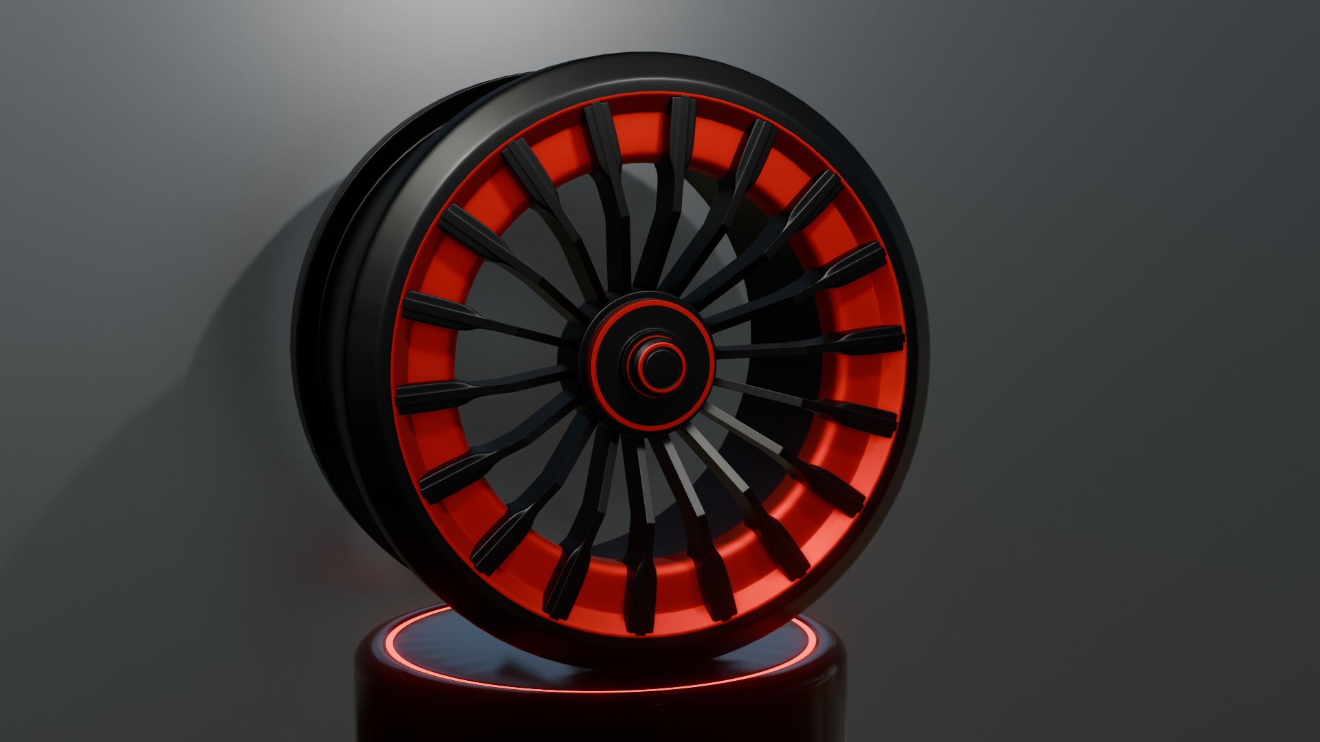 Black and red concept wheel 3D model_16