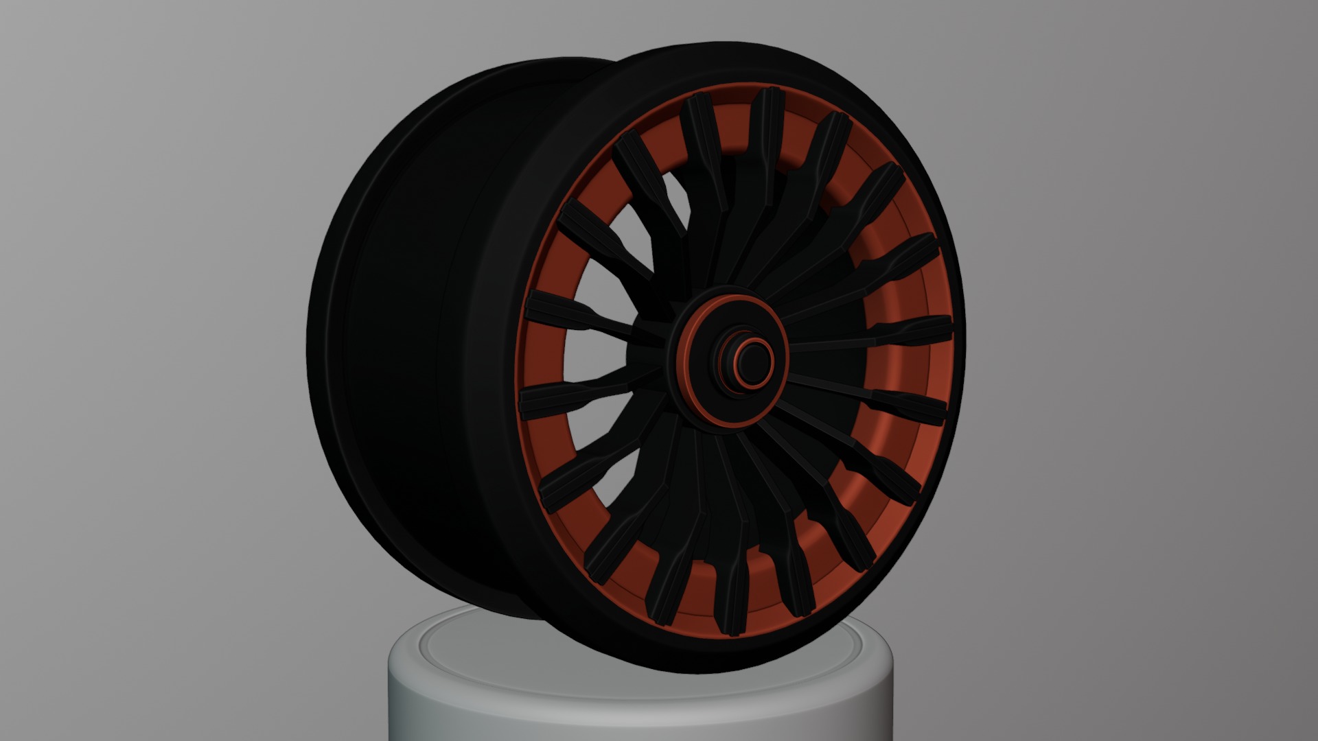 Black and red concept wheel 3D model_38