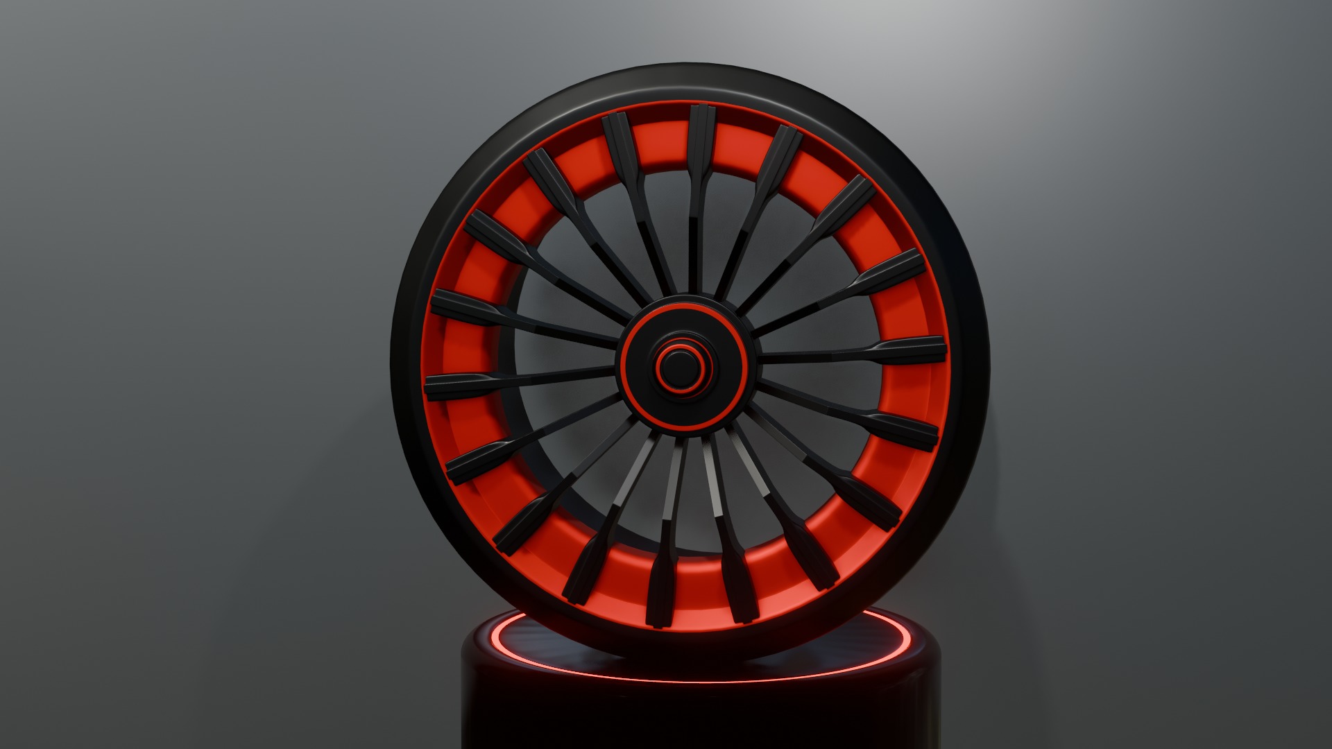 Black and red concept wheel 3D model_20