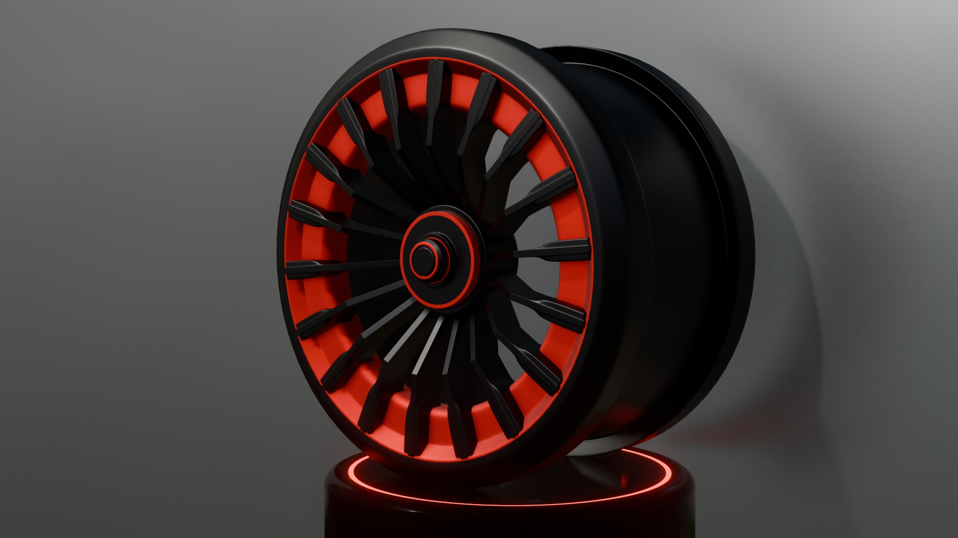 Black and red concept wheel 3D model_37