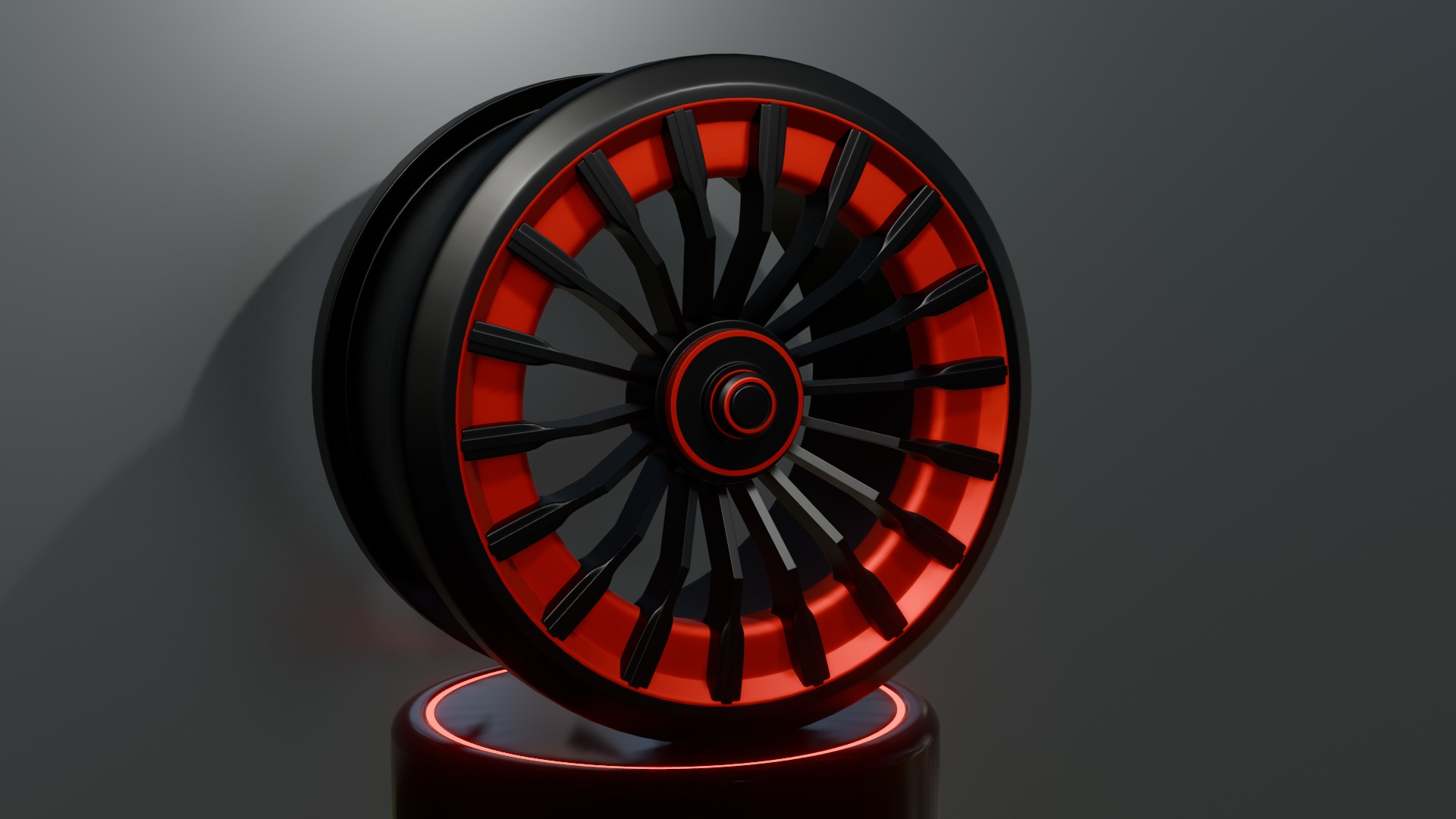 Black and red concept wheel 3D model_12
