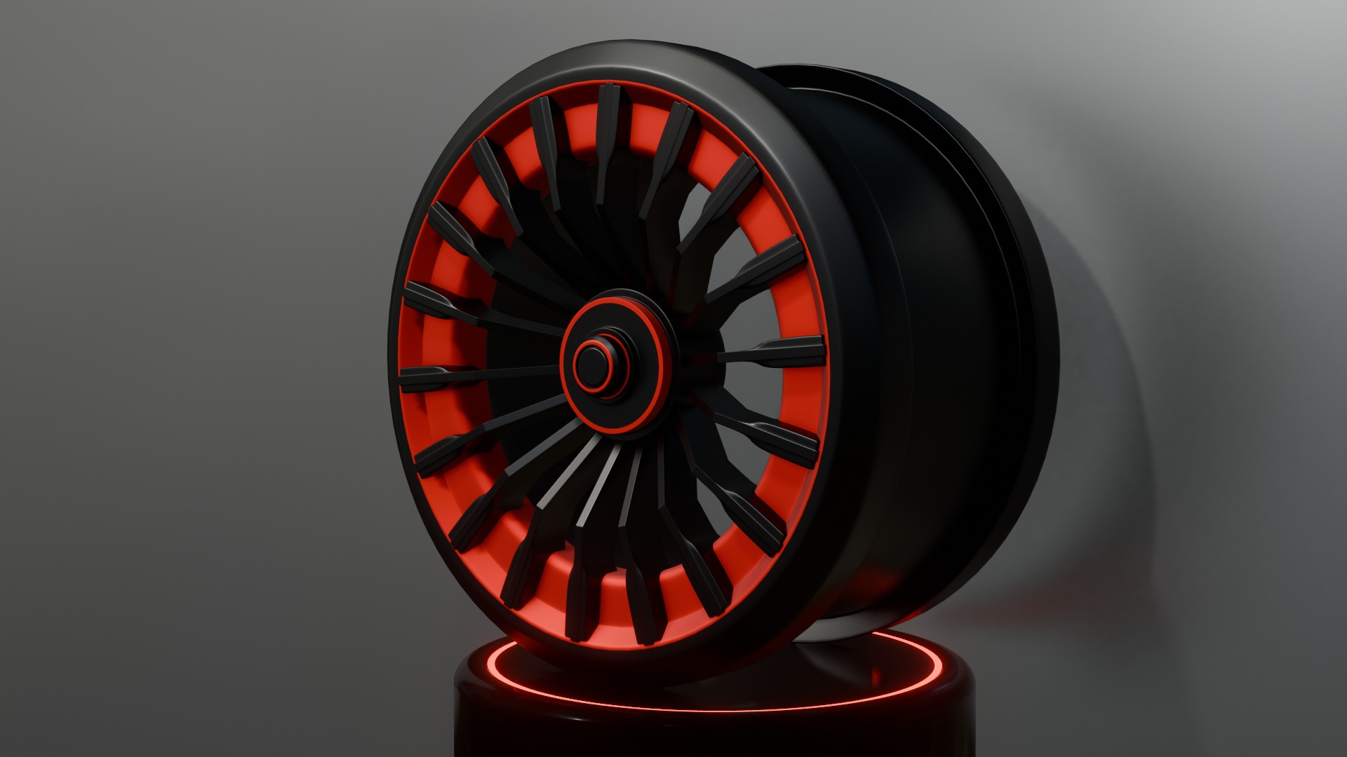 Black and red concept wheel 3D model_30