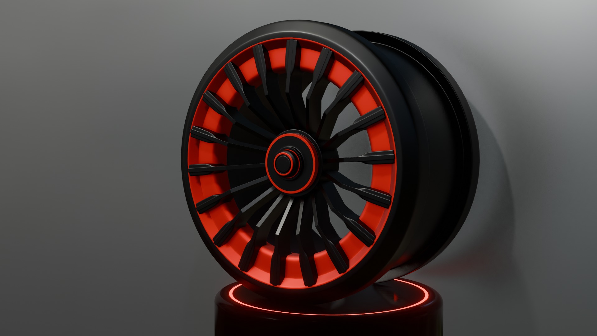 Black and red concept wheel 3D model_31