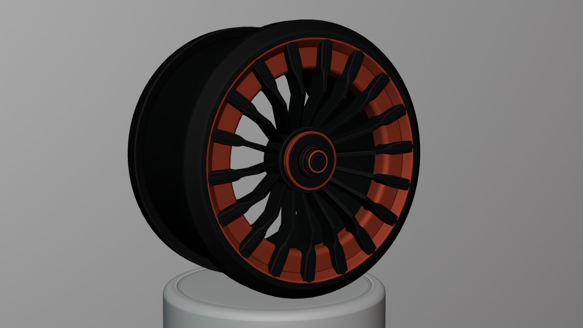 Black and red concept wheel 3D model_41