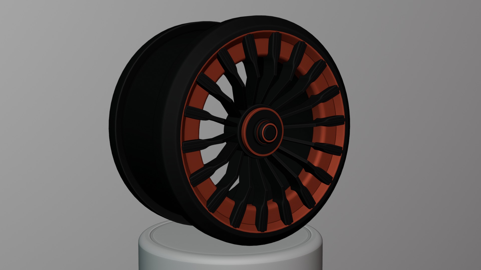 Black and red concept wheel 3D model_42