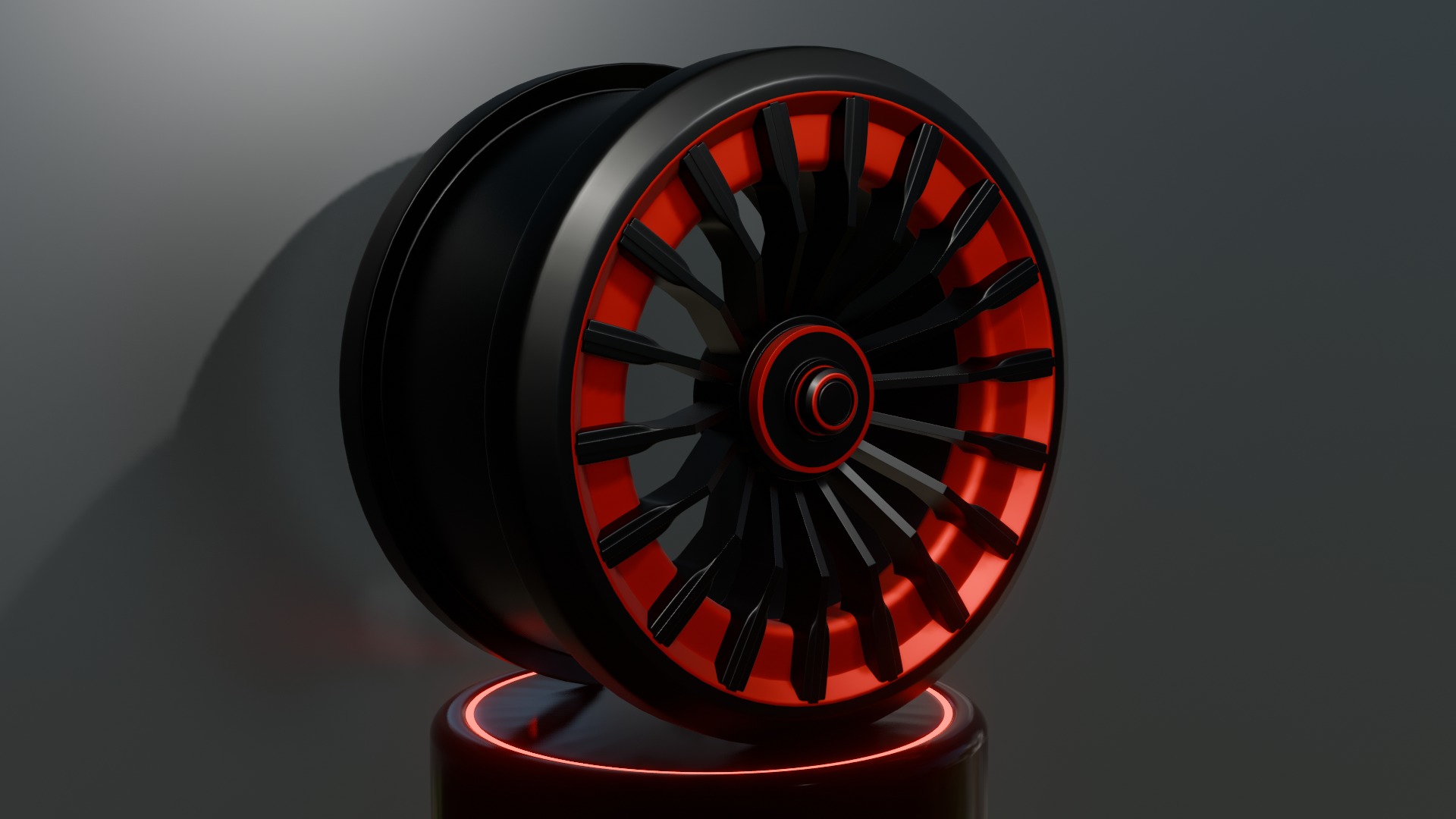 Black and red concept wheel 3D model_8