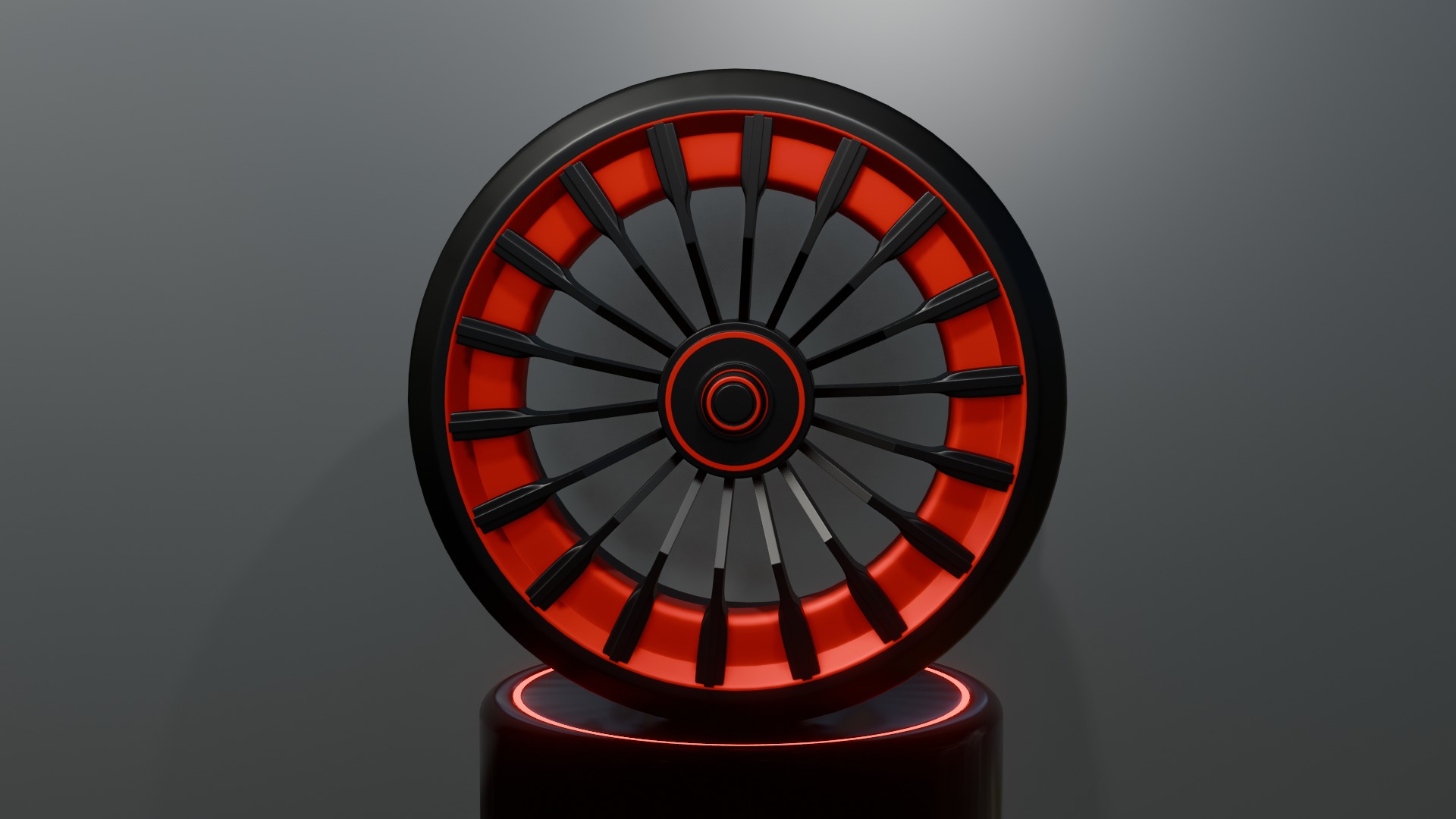 Black and red concept wheel 3D model_19