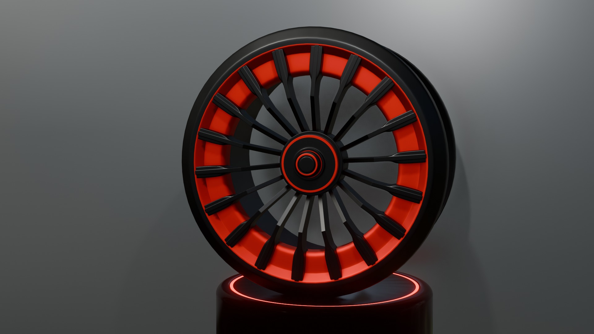 Black and red concept wheel 3D model_11