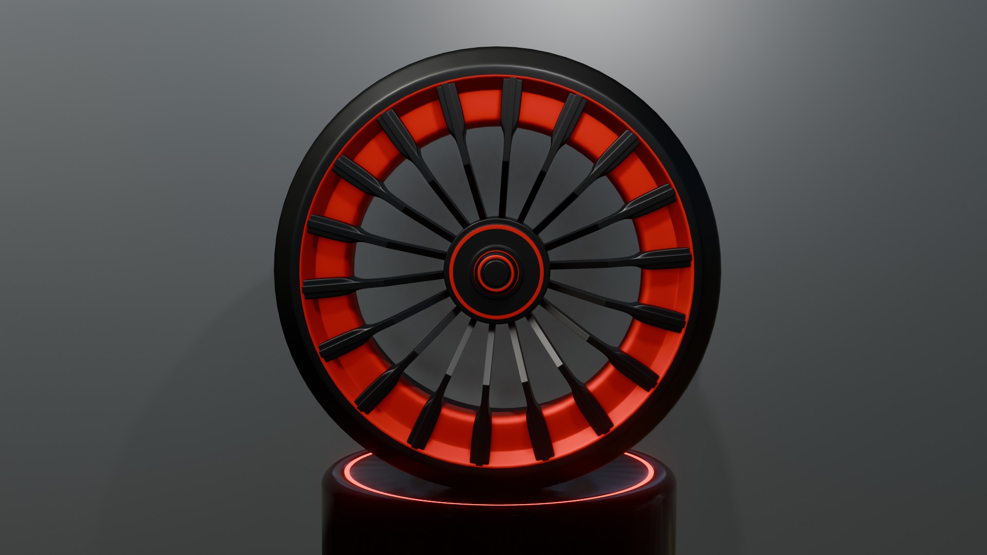 Black and red concept wheel 3D model_24