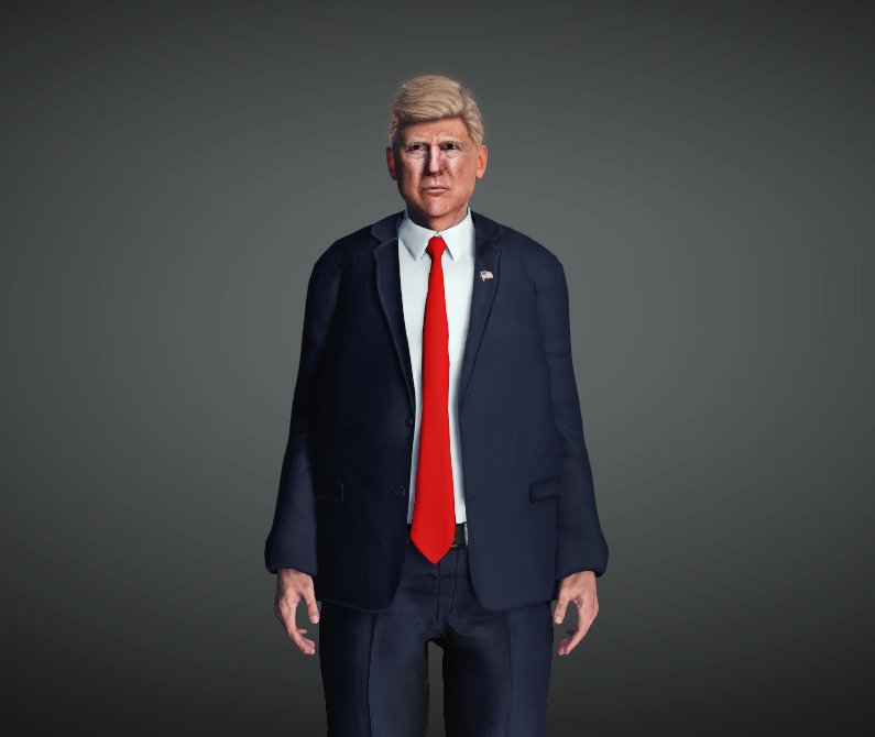 Donald Trump Base Model 3D model_4
