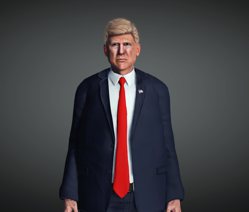 Donald Trump Base Model 3D model_2