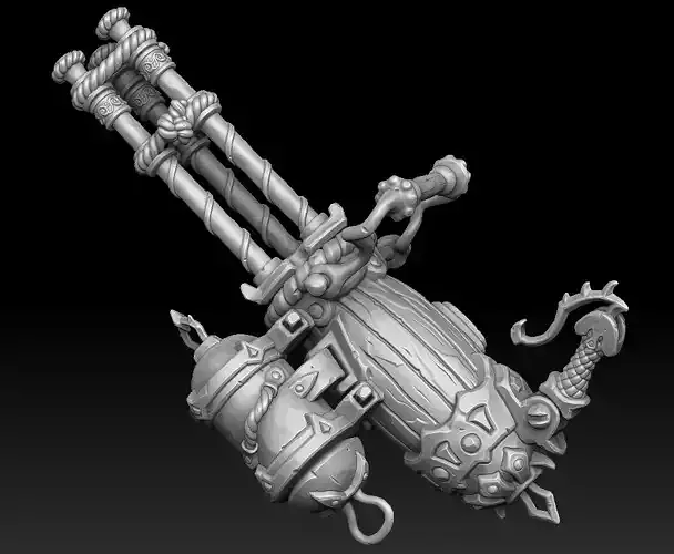 Fantasy Pirate minigun 3d print
