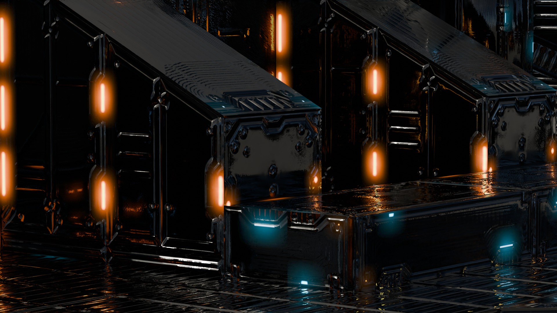 SCIFI building BUNDLE 4K TEXTURE Low-poly 3D model_3