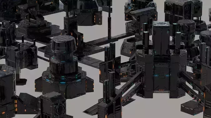 SCIFI building BUNDLE 4K TEXTURE