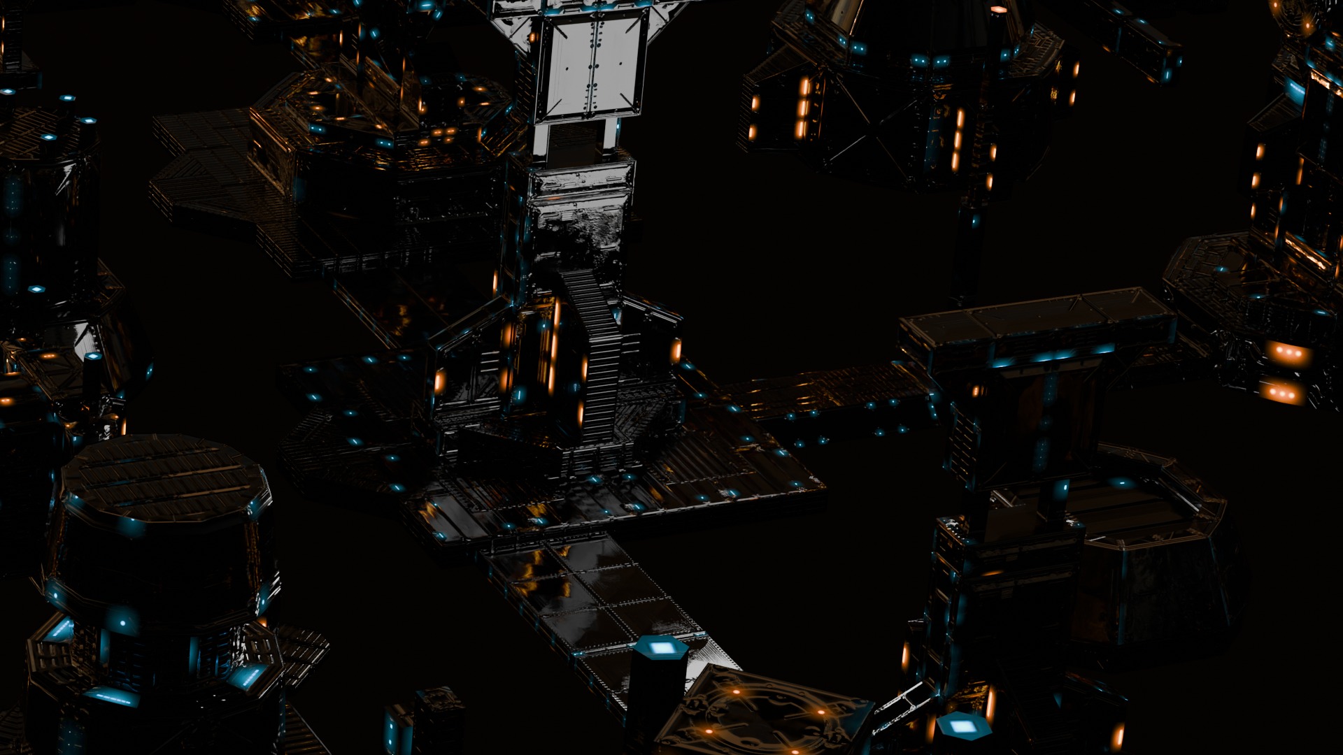 SCIFI building BUNDLE 4K TEXTURE Low-poly 3D model_4