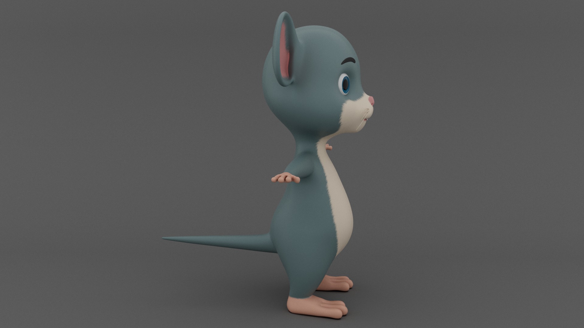 Mouse Low-poly 3D model_4