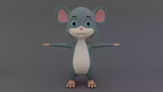 Mouse Low-poly 3D model