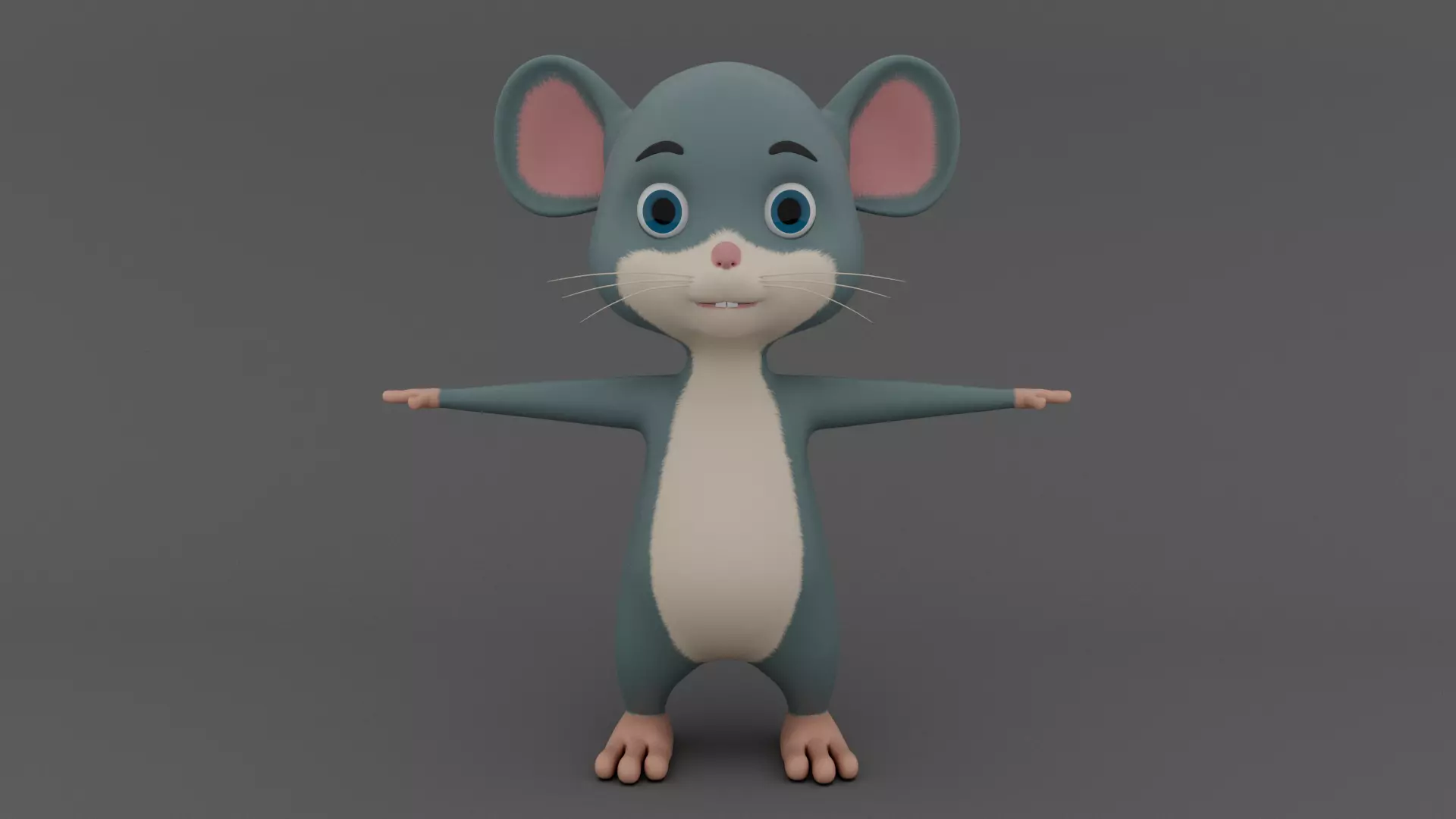 Mouse Low-poly 3D model_0