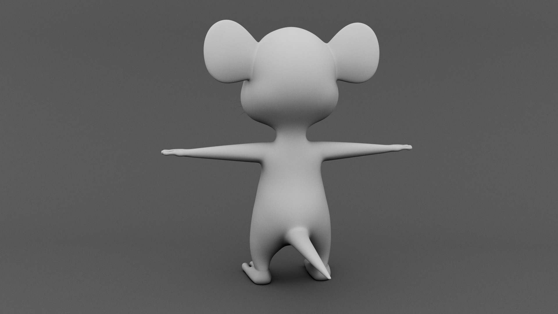 Mouse Low-poly 3D model_7