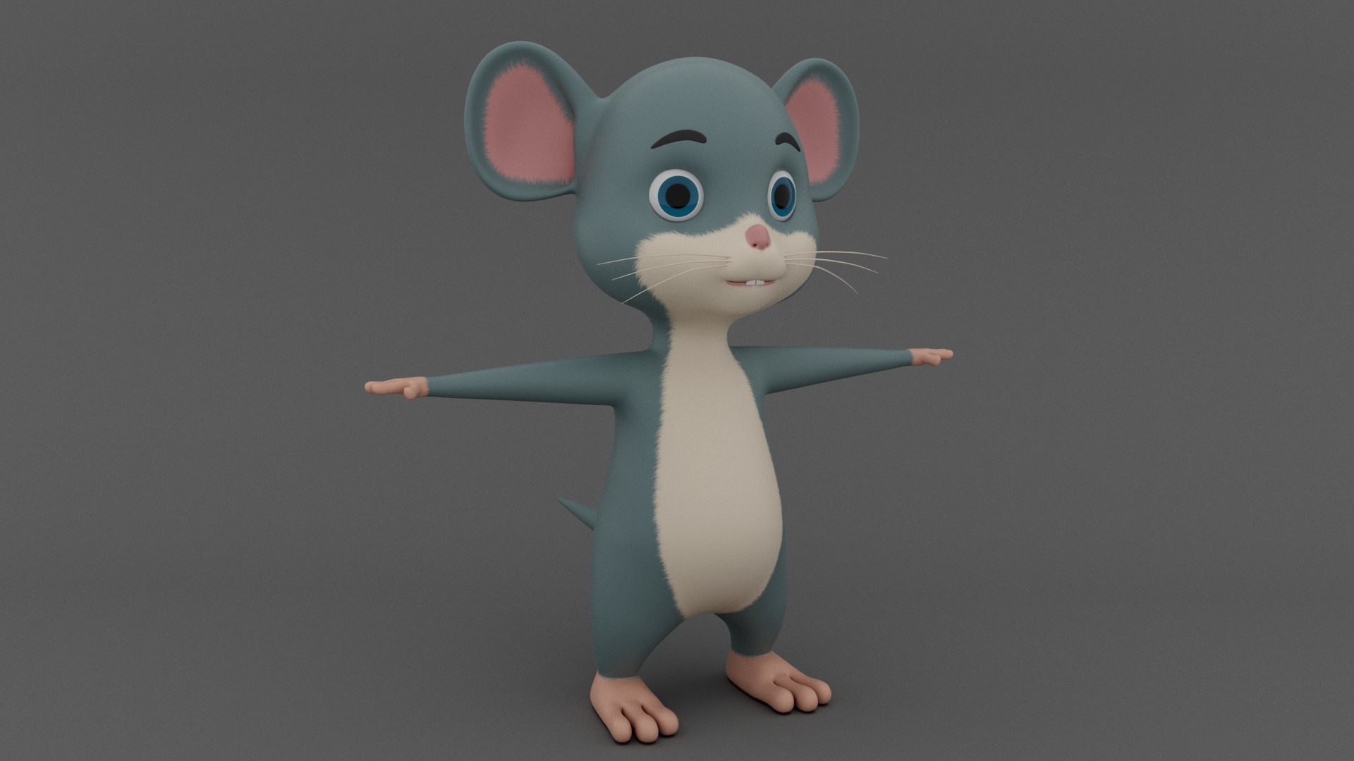 Mouse Low-poly 3D model_2