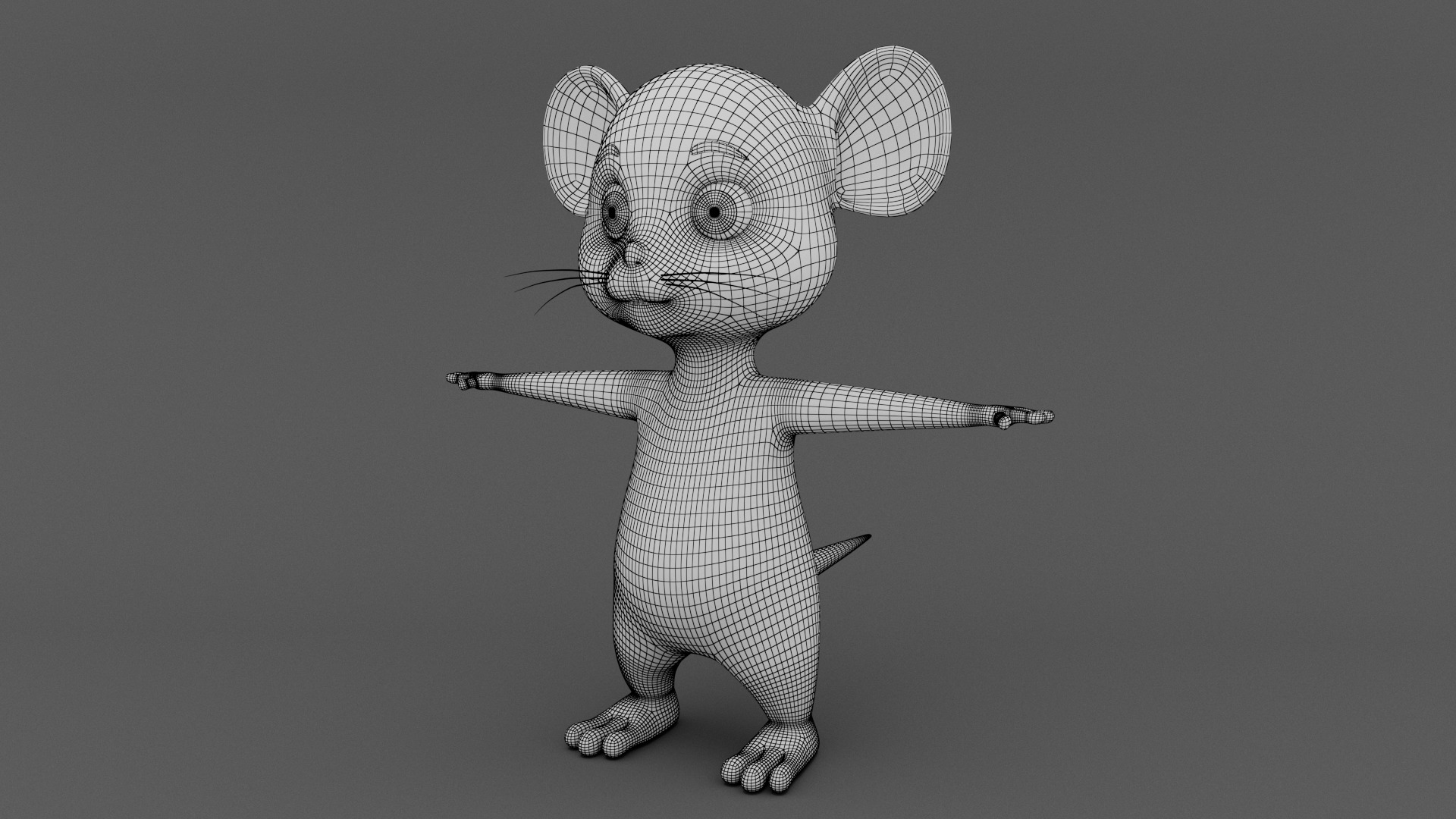 Mouse Low-poly 3D model_10