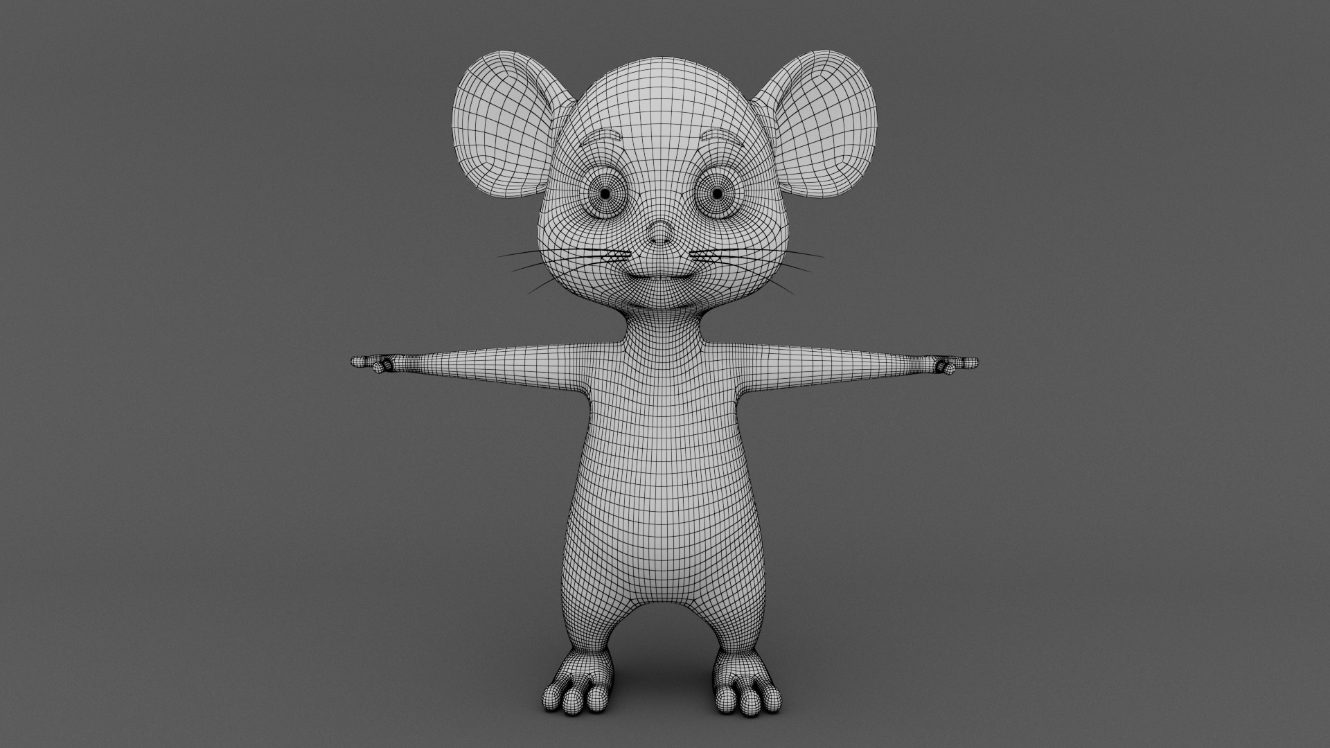 Mouse Low-poly 3D model_11