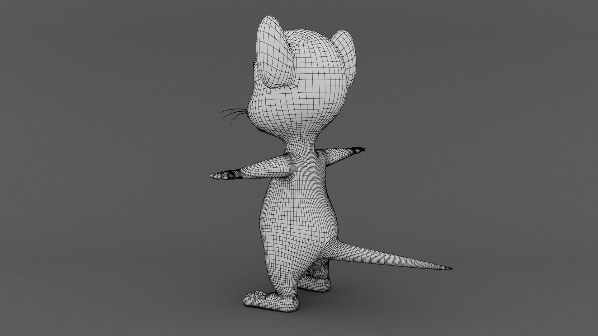 Mouse Low-poly 3D model_8