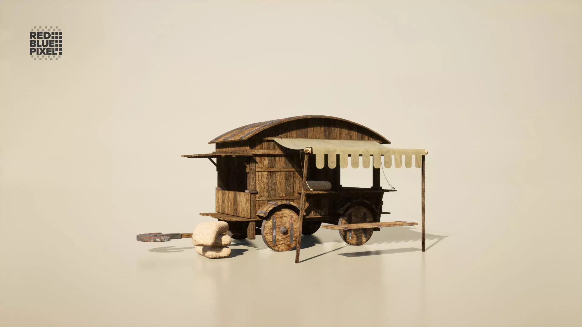 Carriage 01 Low-poly 3D model