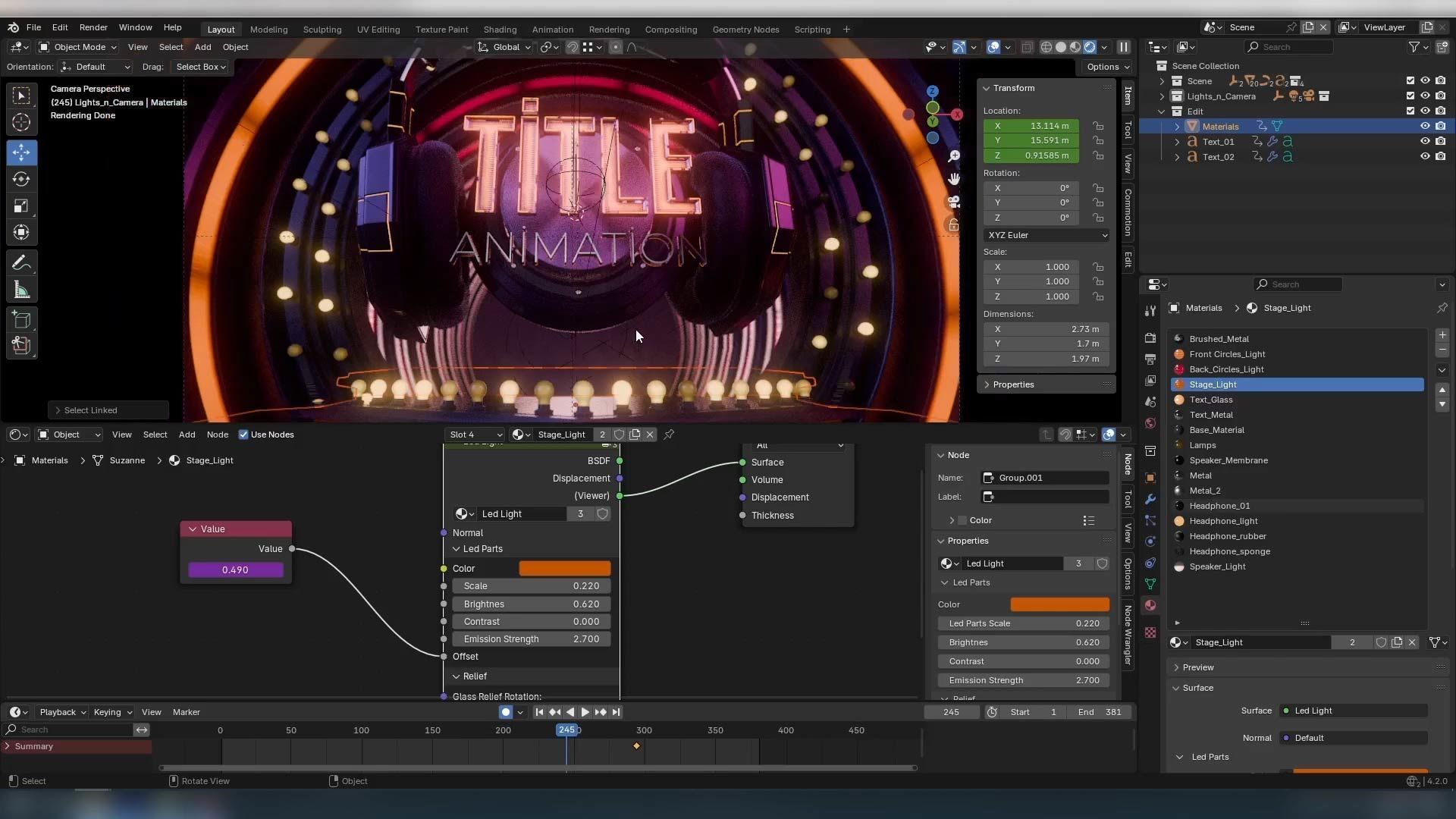 Music Show Intro 3D model_4