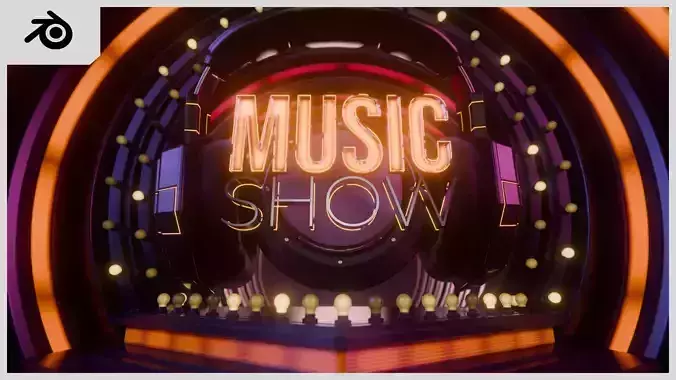 Music Show Intro 3D model