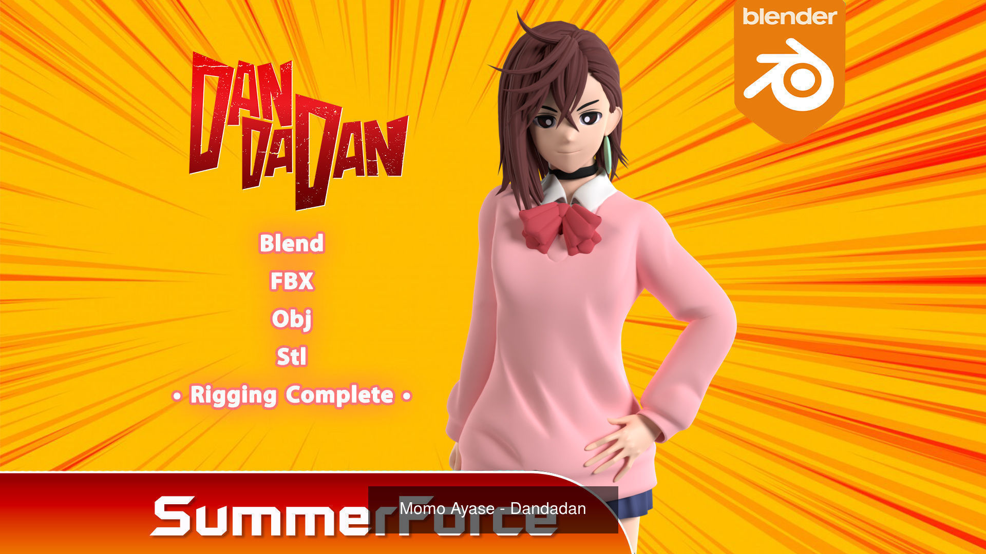 Dandadan 3D Model Collection_6