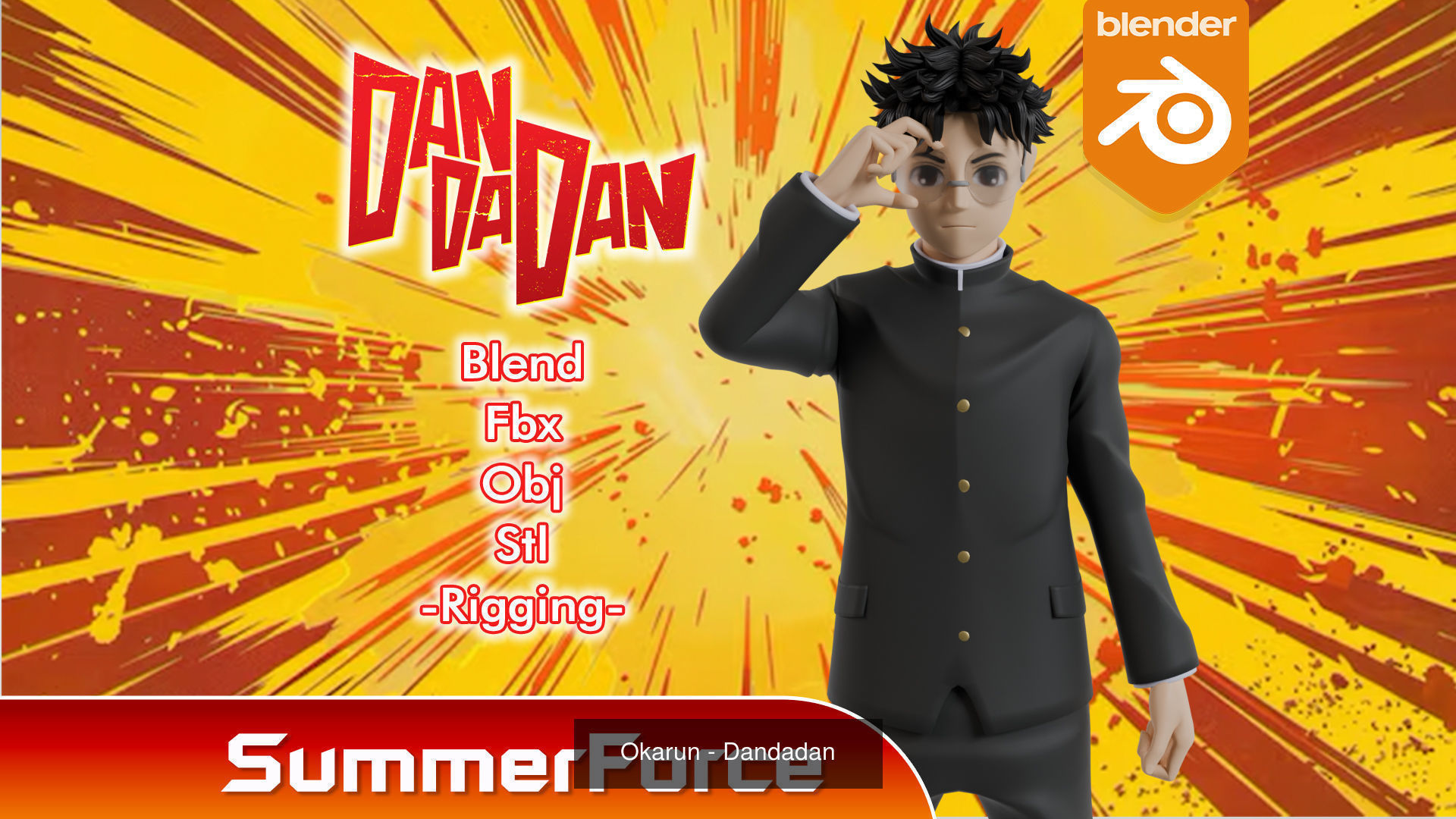 Dandadan 3D Model Collection_4