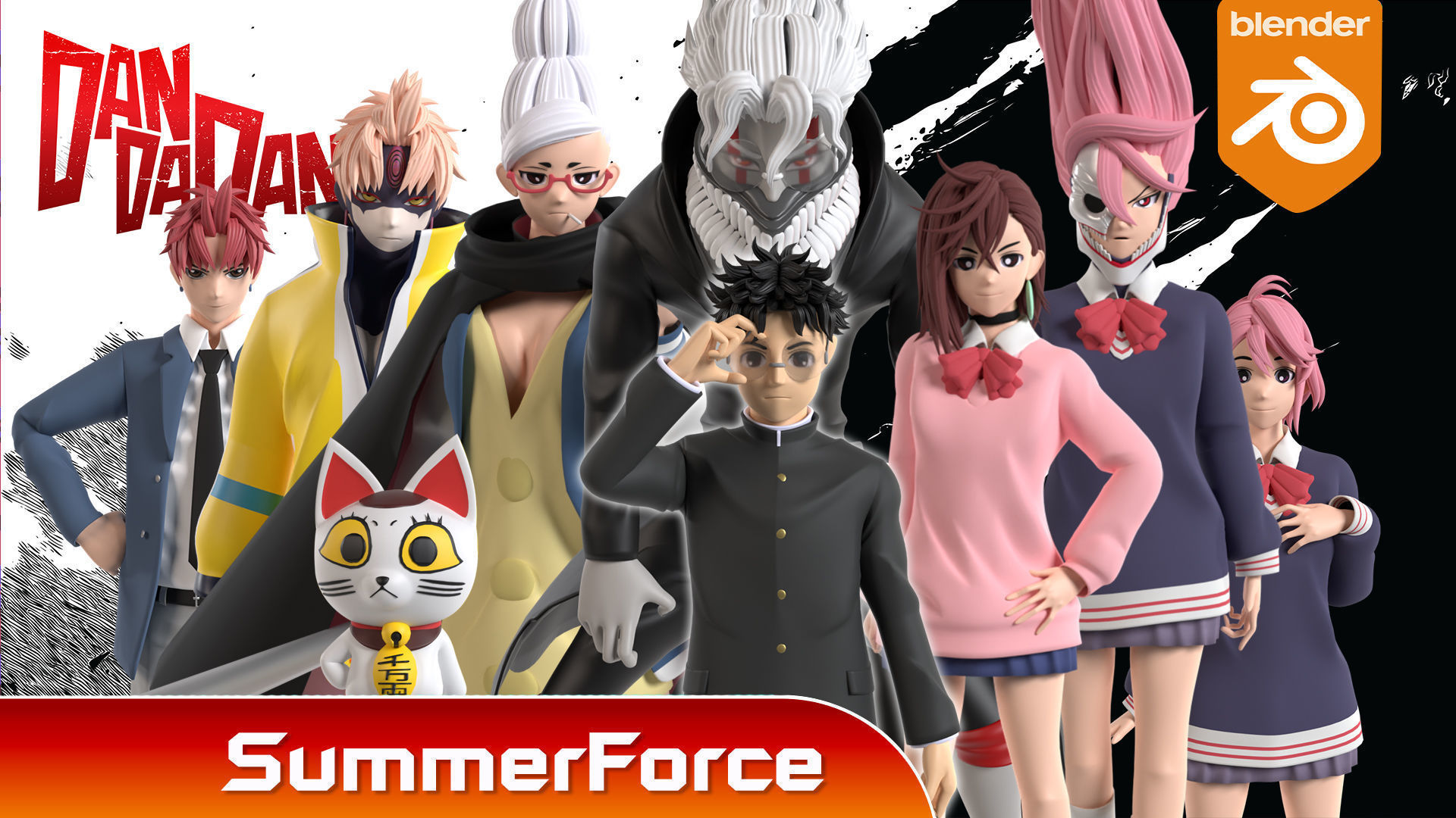 Dandadan 3D Model Collection_1