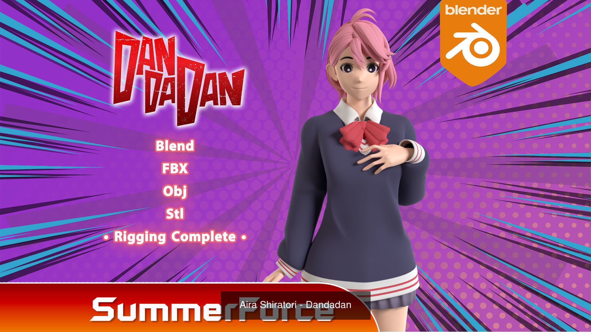 Dandadan 3D Model Collection_8